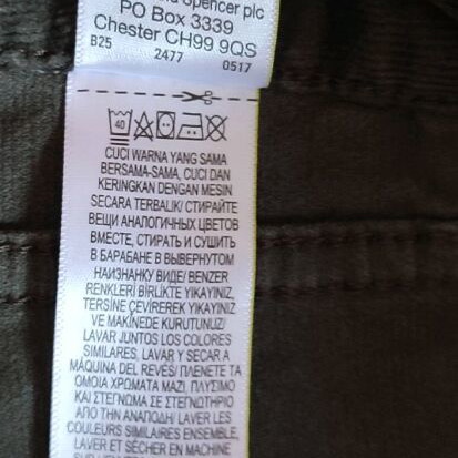 Corduroy pants khaki Marks & Spencer used
