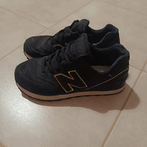 New Balance 574 sneakers used, size 38, black multicolor