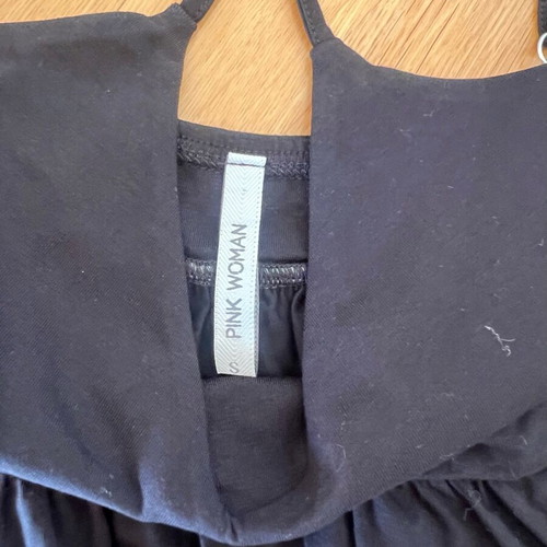 Pink Woman cotton blouse black, like new, size S
