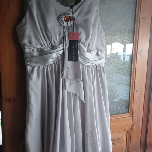 Raxevsky evening dress new, gray and silver, size L