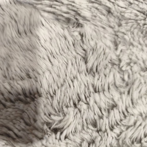 Set of 2 decorative pillow covers 40x40 cm, white-grey, fluffy texture