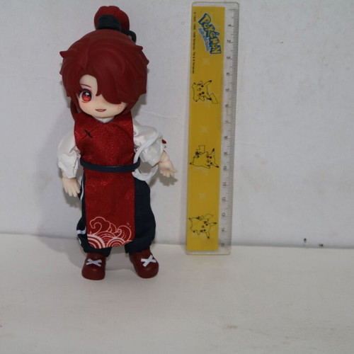 BJD Anime Doll Boy with Long Red Hair in Traditional Costume like new