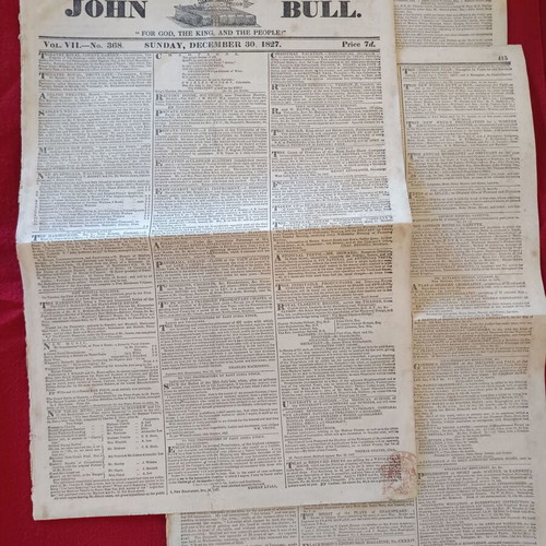 John Bull English Newspaper 1827 like new with Battle of Navarino