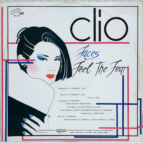 Clio Faces vinyl 12" 45 RPM used