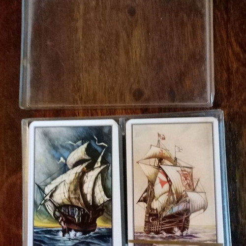 Piatnik Vienna playing cards used, set of 2, 1970s vintage
