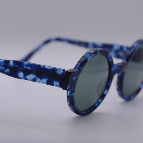 Robert la Roche S72 Round Sunglasses new, blue black