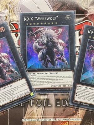 Yugioh K9-X "Werewolf" playset, 3 cards