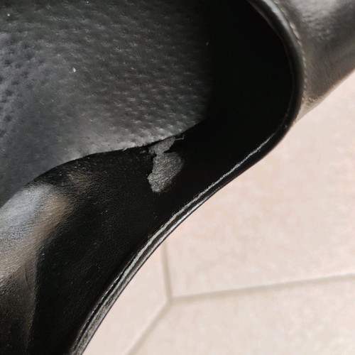 Leather pumps like new, size 37, black, 9 cm heel