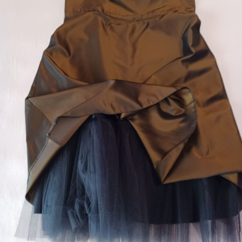 Anna Riska evening dress, khaki bronze green