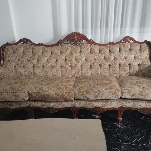 Vintage living room set like new with reupholstered seats