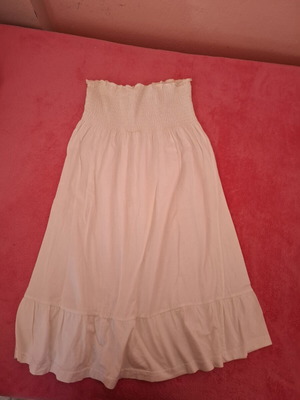 Strapless dress one size, like new, white
