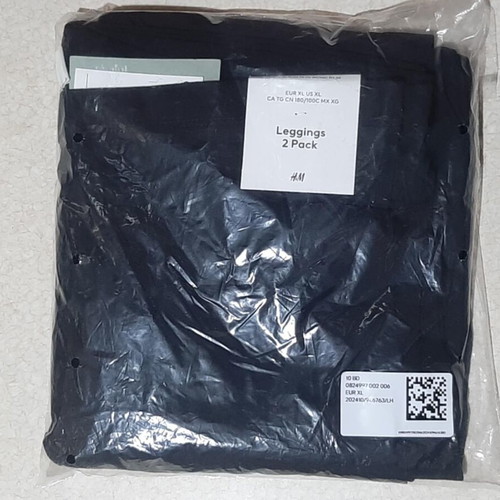 H&M leggings 2 pack size XL black new