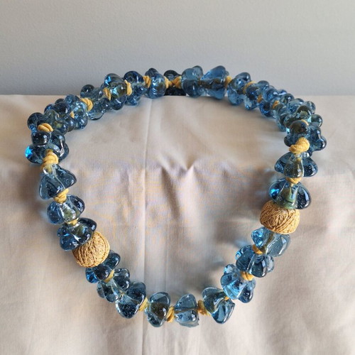 Vintage Arabic Glass Komboloi Murano Style Blue Misbaha Tasbih like new