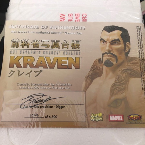 Kraven bust 8 inches Rogues Gallery new Spider-Man villain Diamond Select