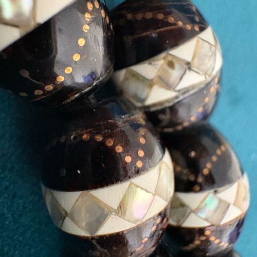 Komboloi from Yiousouri (black coral) like new with 33 beads