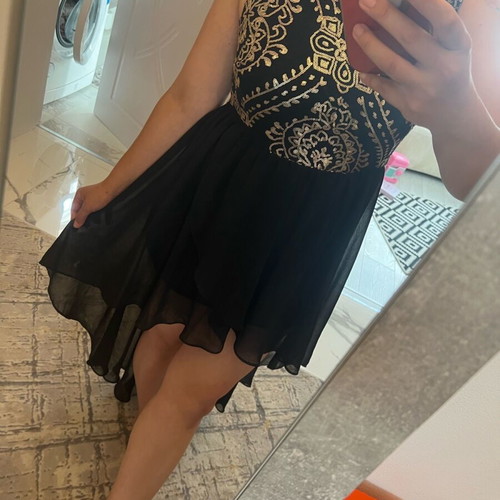 Festive dress with sequins like new, size M, black