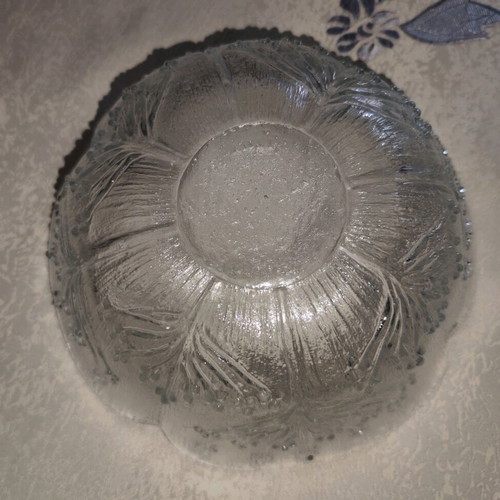 Crystal salad fruit bowl in flower shape like new