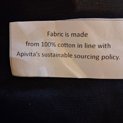 Apivita black cotton tote bag