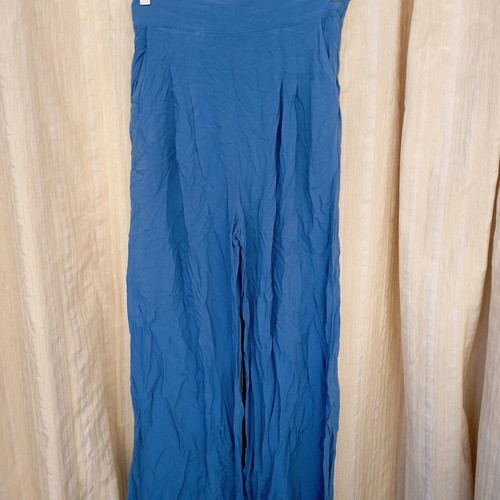 Blue wide-leg pants like new, size M