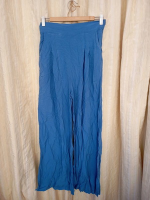 Blue wide-leg pants like new, size M