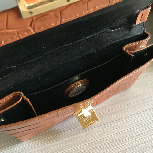 Coccinelle Mini Bag Mignon Croco Shiny Soft like new, brown