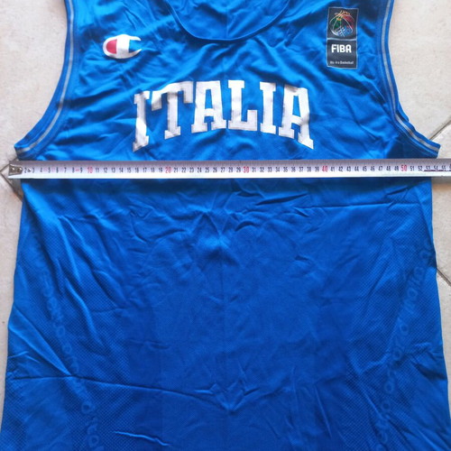 Vintage Champion Italy FIBA Jersey σαν καινούργιο, μπλε, μέγεθος XL
