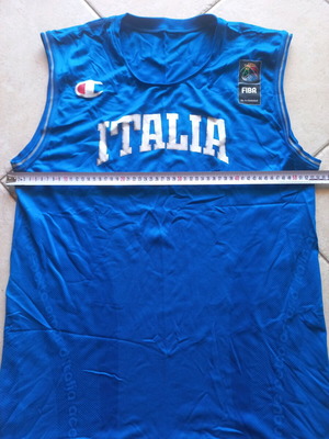 Vintage Champion Italy FIBA Jersey σαν καινούργιο, μπλε, μέγεθος XL