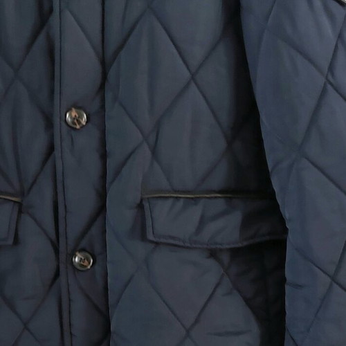 Prince Oliver Luxury Slim-Fit Quilted Jacket used, navy blue