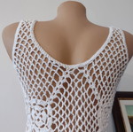 Beach dress new, handmade crochet, 100% cotton, size S/M