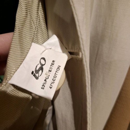 Iso vintage trench coat used, size M, gray beige with belt