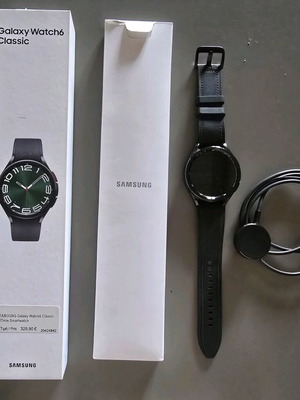 Samsung Galaxy Watch6 Classic 47mm σαν καινούργιο, αδιάβροχο με παλμογράφο