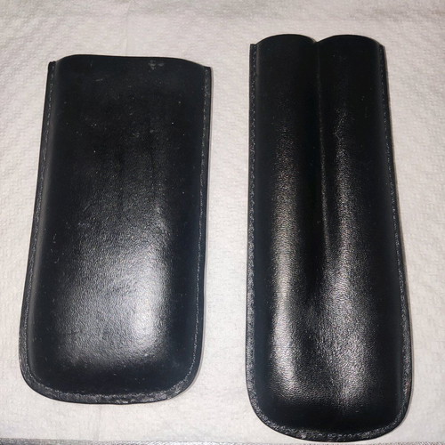 Leather cigar case like new for 2 cigars