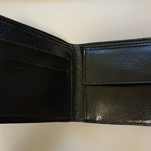 Wallet unused, black and brown