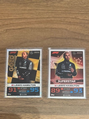 Комплект от 2 карти Lewis Hamilton 2023 Topps Turbo Attax F1