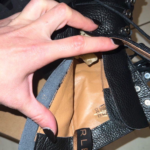 Charles leather boots new, size 37, with studs and laces