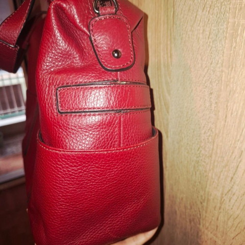 Zara leather bag like new, wine red color