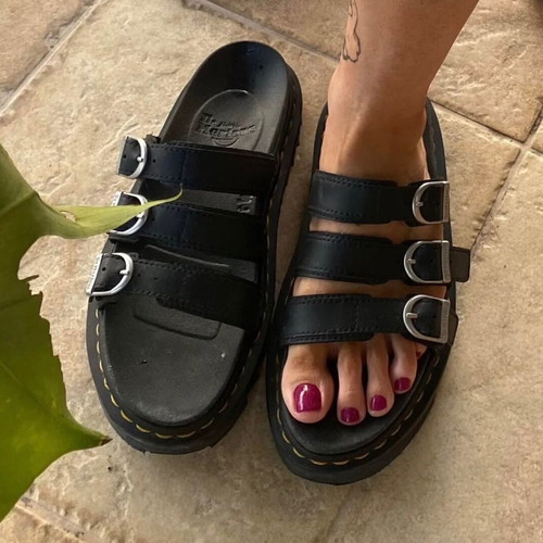 DrMartens Blair’s Slide leather sandals like new, size 37, black