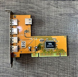 VIA VT6212L PCI Controller Card 4+1 Port USB | Κωδ.: 30