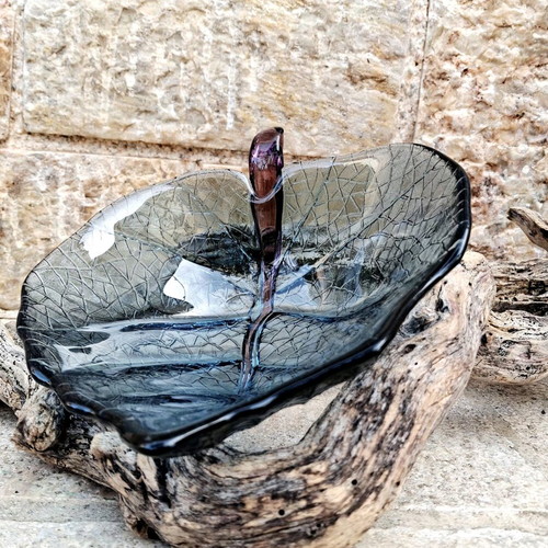 Μπολ Murano Art Glass σε σχήμα φύλλου λάχανου καινούργιο