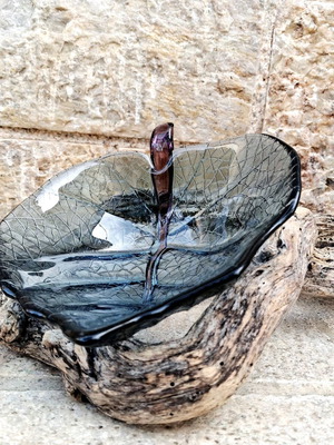 Μπολ Murano Art Glass σε σχήμα φύλλου λάχανου καινούργιο