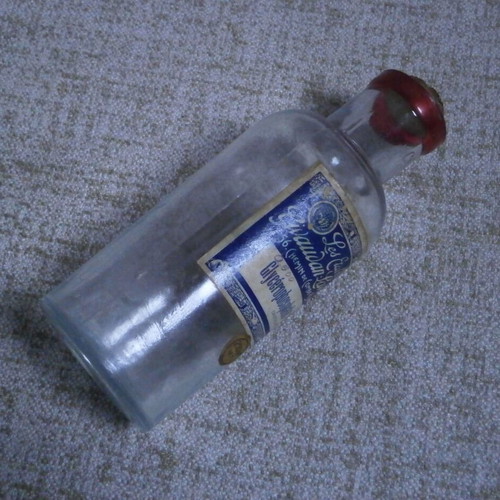 Pharmacy bottle used, vintage, French