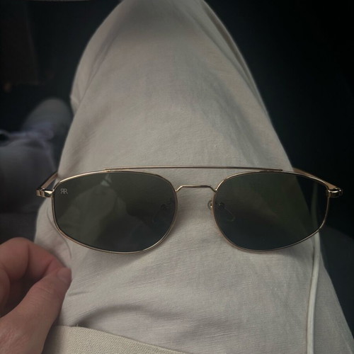 Red Raven Eyewear sunglasses like new, green and gold