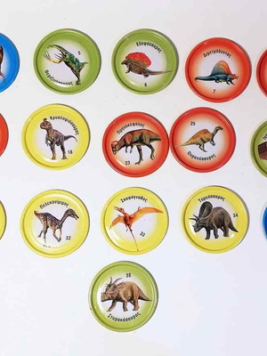 Nounou Fun Fun set of 16 metal tags dinosaur theme used