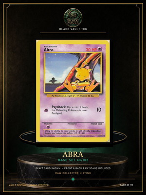Abra Base Set 43/102 Pokémon TCG card like new