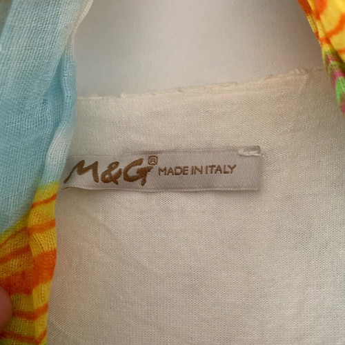 White lace dress M&G like new, Made in Italy with scarf