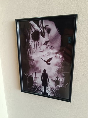 The Crow Decorative Frame like new with gothic style and black border