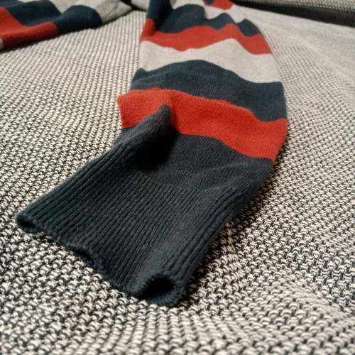 Men's pullover used medium 38/40 striped multicolor