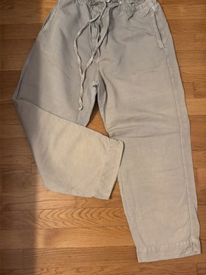 Zara denim pants used, beige, size XL