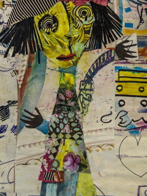 Modern art collage print 21x29 cm new, high-quality paper