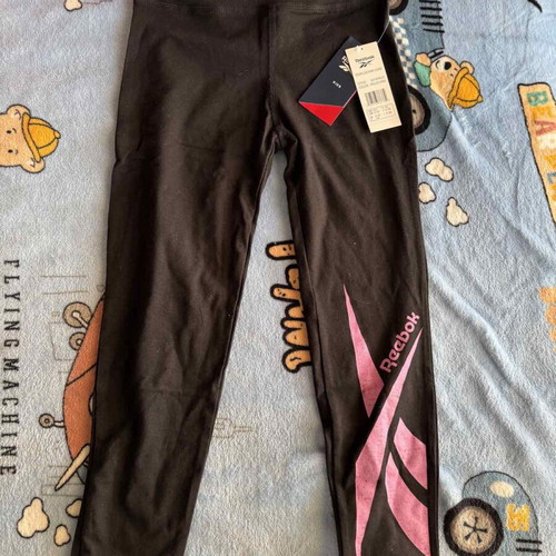 Reebok leggings for girls 13-14 years new with tag, black-pink